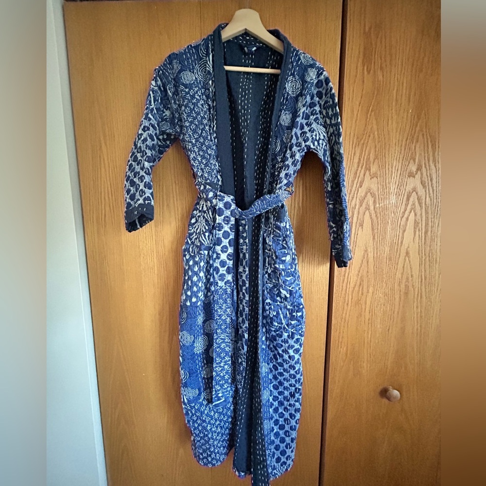 Handmade Indian kantha robe